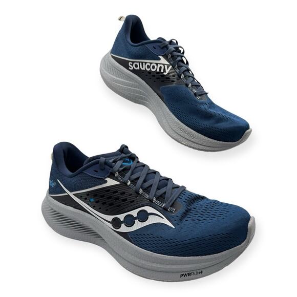 Saucony Ride 17 Tide Silver Navy Blue Road-Running Sneakers Men’s Size 10.5 main image 7